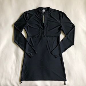 UV Sun Protection Black Long Sleeve Rash Guard Top